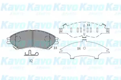 Комплект тормозных колодок, дисковый тормоз KAVO PARTS KBP-8533