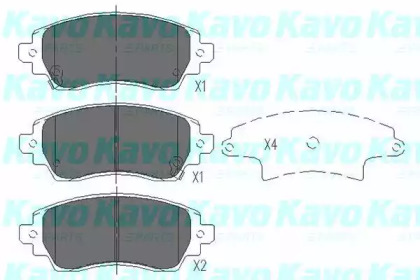 Комплект тормозных колодок KAVO PARTS KBP-9010