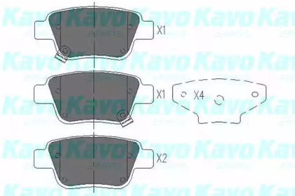 Комплект тормозных колодок KAVO PARTS KBP-9019