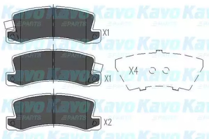 Комплект тормозных колодок KAVO PARTS KBP-9022