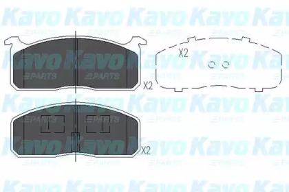 Комплект тормозных колодок KAVO PARTS KBP-9029