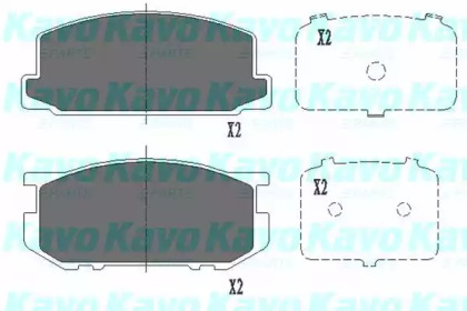 Комплект тормозных колодок KAVO PARTS KBP-9030