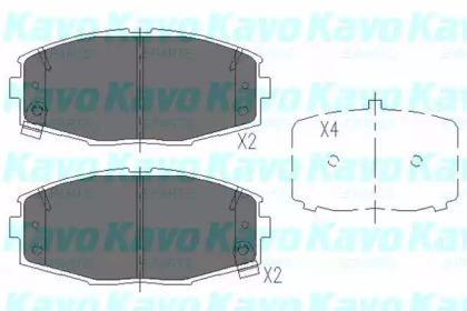 Комплект тормозных колодок KAVO PARTS KBP-9034