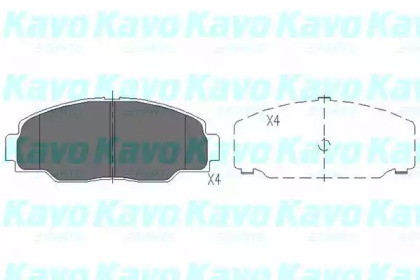 Комплект тормозных колодок KAVO PARTS KBP-9037