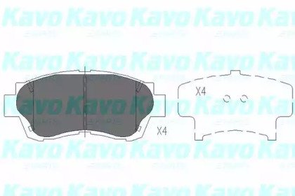 Комплект тормозных колодок KAVO PARTS KBP-9042