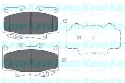 Комплект тормозных колодок KAVO PARTS KBP-9043