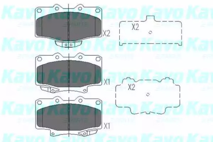 Комплект тормозных колодок KAVO PARTS KBP-9047