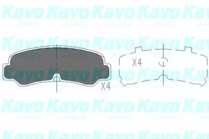 Комплект тормозных колодок KAVO PARTS KBP-9055