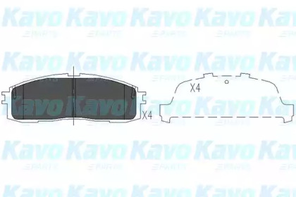 Комплект тормозных колодок KAVO PARTS KBP-9056