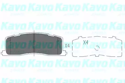 Комплект тормозных колодок KAVO PARTS KBP-9059