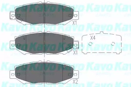 Комплект тормозных колодок KAVO PARTS KBP-9062