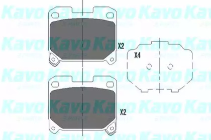 Комплект тормозных колодок KAVO PARTS KBP-9063