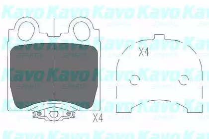 Комплект тормозных колодок KAVO PARTS KBP-9066