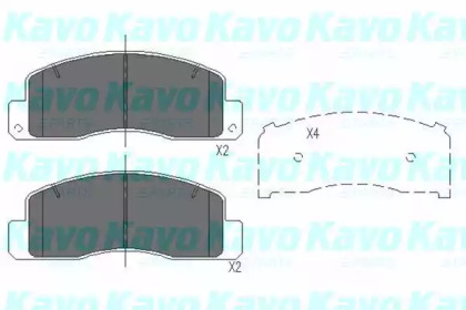 Комплект тормозных колодок KAVO PARTS KBP-9067