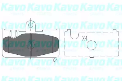 Комплект тормозных колодок KAVO PARTS KBP-9073