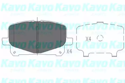 Комплект тормозных колодок KAVO PARTS KBP-9076