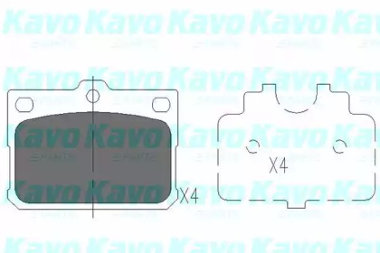 Комплект тормозных колодок KAVO PARTS KBP-9081