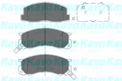 Комплект тормозных колодок KAVO PARTS KBP-9100