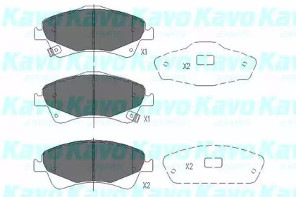 Комплект тормозных колодок KAVO PARTS KBP-9103