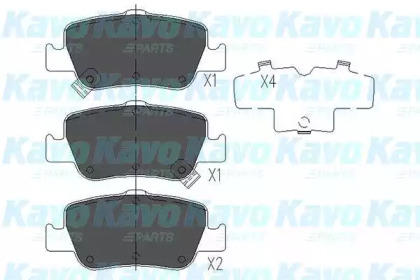 Комплект тормозных колодок KAVO PARTS KBP-9104