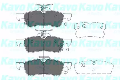 Комплект тормозных колодок KAVO PARTS KBP-9106