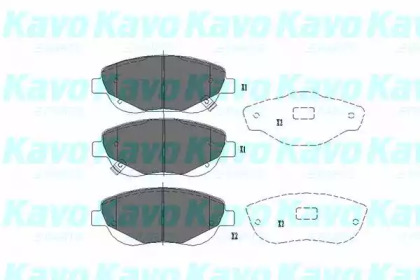 Комплект тормозных колодок KAVO PARTS KBP-9108