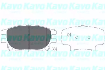 Комплект тормозных колодок KAVO PARTS KBP-9121