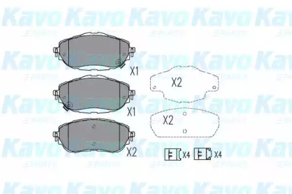 Комплект тормозных колодок KAVO PARTS KBP-9123