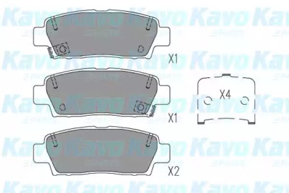 Комплект тормозных колодок KAVO PARTS KBP-9125