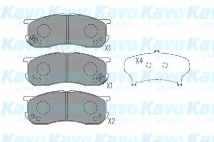 Комплект тормозных колодок KAVO PARTS KBP-9132