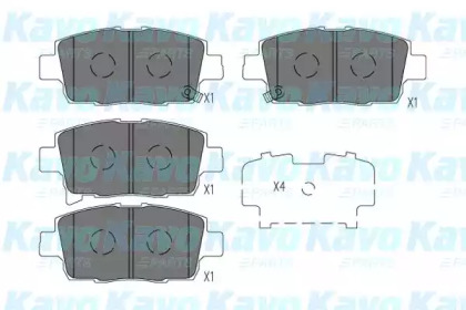 Комплект тормозных колодок KAVO PARTS KBP-9134