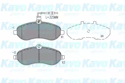 Комплект тормозных колодок KAVO PARTS KBP-9148