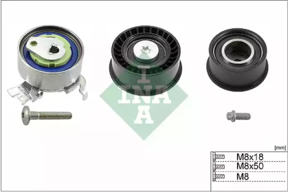 Комплект роликов, зубчатый ремень INA 530 0078 09