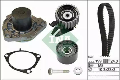 Водяной насос + комплект зубчатого ремня INA 530 0628 30