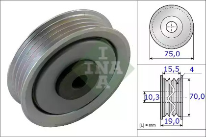 Натяжной ролик, поликлиновойремень INA 531 0845 10