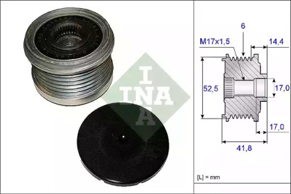 Механизм свободного хода генератора INA 535 0147 10