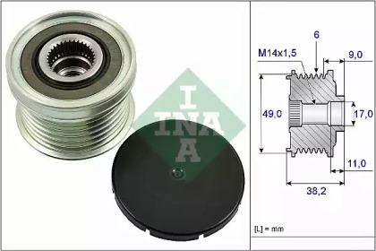 Механизм свободного хода генератора INA 535 0268 10