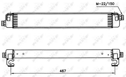 масляный радиатор, двигательное масло NRF 31011