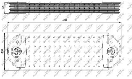 масляный радиатор, двигательное масло NRF 31243