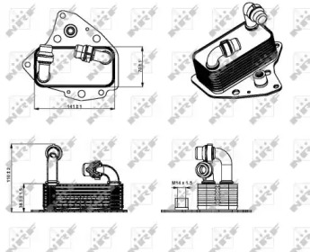 масляный радиатор, двигательное масло NRF 31344