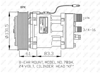 Компрессор, кондиционер NRF 32073G