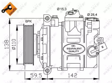 Компрессор, кондиционер NRF 32146