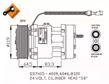 Компрессор, кондиционер NRF 32750G