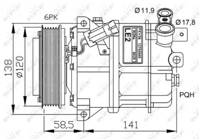 Компрессор, кондиционер NRF 32774G