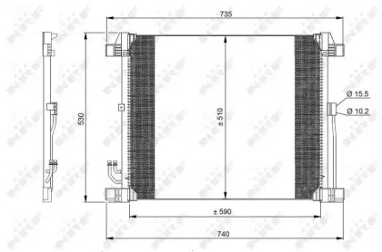 Конденсатор, кондиционер NRF 350099