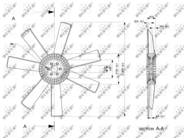 Рабочее колесо вентилятора NRF 49809