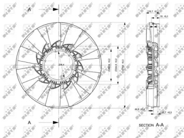 Рабочее колесо вентилятора NRF 49825