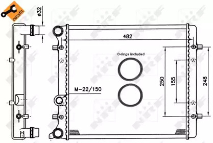 Радиатор, охлаждение двигателя NRF 509530