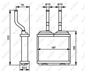 Теплообменник, отопление салона NRF 52103