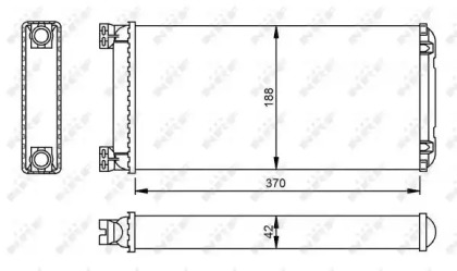 Теплообменник, отопление салона NRF 53549